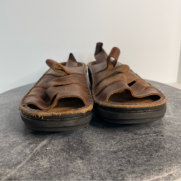 Naot Dark Brown Leather Strappy Sandals 38 - Picture 4 of 12